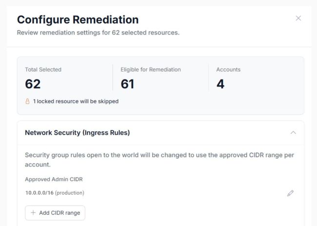 Kalos - configure remediation settings
